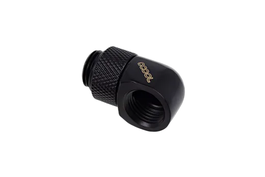 Alphacool Fitting coudé rotatif 90° noir - 14mm - 4 pièces
