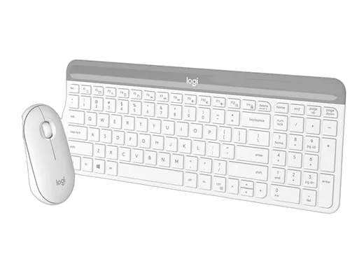 Logitech MK470 White - Slim Wireless Combo, vue 2