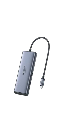 UGREEN 6 ports USB-C vers 2xUSB 3.0 + 2xHDMI + 2xUSB-C - 8K 30Hz - 100W - Gris