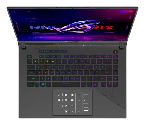 Asus ROG Strix G16 - 16" FHD+ 165Hz Ryzen 9 8940HX RTX5060 32Go 1To W11, vue 2