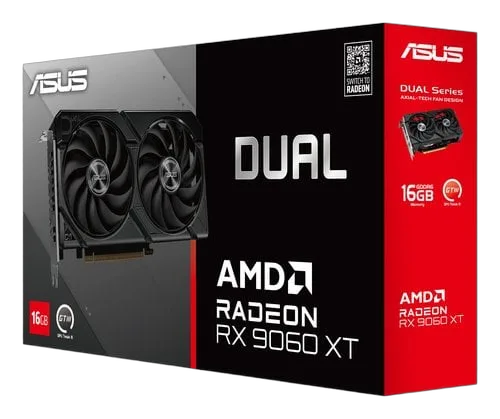 Asus Dual Radeon RX 9060 XT 16Go, vue 12
