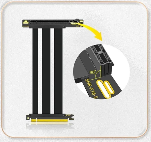 Compatible Riser 5.0 X16 - Blanc - 30cm