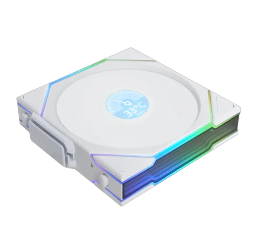 Lian-Li UNI FAN TL Sans fil LCD ARGB PWM + Contrôleur Reverse Blade - Pack 3x120mm - Blanc, vue 2
