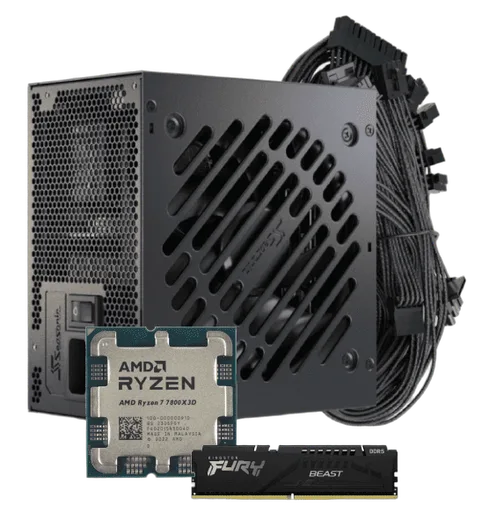 AMD Ryzen 7 7800X3D Tray + KF556C36BBE-16 + Core BC-850