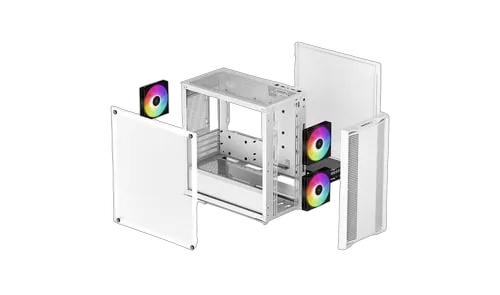 Deepcool CC360 ARGB Blanc - mT/Sans Alim/Micro-ATX, vue 10