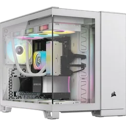 Corsair 2500X Tempered Glass mATX MT-White/Satin Gray Alum-Seconde Vie