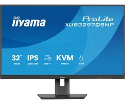 Iiyama XUB3297QSNP-B1 - 32" QHD 100Hz IPS KVM RJ45 Dock USB-C 95W
