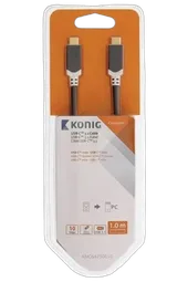 König Câble USB-C 3.1 mâle/mâle - 1m - Anthracite, vue 2