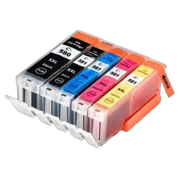 Compatible Canon Pack cartouches PGI-580XXL BK + CLI-581 BK/C/M/Y, vue 2