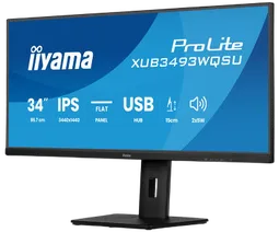 Iiyama XUB3297QSNP-B1 - 32" QHD 100Hz IPS KVM RJ45 Dock USB-C 95W