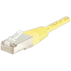 Patch RJ45 cat5E FTP 15cm jaune, vue 1