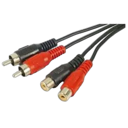 Câble Audio 2xRCA mâle/femelle - 10m, vue 1