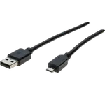 Dacomex Câble USB-A 2.0 vers Micro USB B mâle/mâle - 1m - Noir, miniature 1