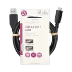 Nedis Câble USB-A vers USB Micro-B mâle/mâle - 1m - Noir, miniature 1