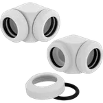 Corsair Fittings 90° Hydro X XF Hardline - 14mm Blanc (x2), miniature 4
