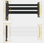 Compatible Riser 5.0 X16 - Blanc - 30cm, miniature 3