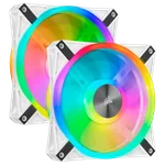 Corsair Kit x2 iCUE QL140 RGB Blanc 140mm - CO-9050106-WW, miniature 1