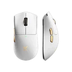 MCHOSE K7 Ultra Lightweight - Sans-Fil - Blanc / Or, miniature 2