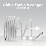 T'nB Câble USB-C vers USB-C - 1,5m - Blanc, miniature 3
