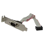 StarTech DB9 Male avec plaque support vers IDC 10 Femelle, miniature 1