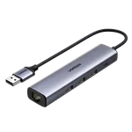 UGREEN 5 ports USB 3.0 vers RJ45 + 3xUSB 3.0 + USB-C - Gris, miniature 1