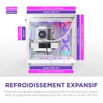 NZXT H9 Flow RGB+ Blanc - MT/Sans Alim/E-ATX, miniature 7