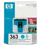 HP Cartouche N° 363 Cyan, vue 1