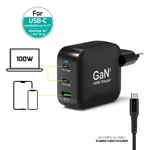 Port Chargeur mural 100W GaN 3 ports + Câble USB-C - 2m, miniature 5