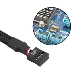 Compatible Splitter USB 9 Broches vers 2x USB 9 Broches - Pack de 2, miniature 2