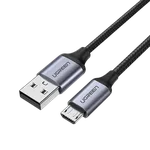 UGREEN Câble Micro USB Mâle vers USB 2.0 A Mâle Tressé Nylon - 480Mbps 2A - 1m - Noir, miniature 1