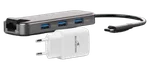 Bluestork Hub USB-C 6 ports + Chargeur USB-C GaN 20W, miniature 1