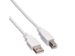 VALUE Câble USB-A 2.0 vers USB-B mâle/mâle- 1,8m - Blanc, miniature 3