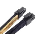 Silverstone Cable tressé 8-Pin EPS/ATX 4+4-Pin 300mm GOLD/Black, miniature 4