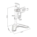 Kimex International Support de bureau pour 1 écran 17" à 32"-Seconde Vie, miniature 2