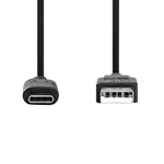 Nedis Câble USB-A vers USB-C mâle/mâle - 60W - 1m - Noir, miniature 2