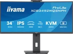 Iiyama Prolite XCB3492WQSNPH-B1 - 34" CURVE UWQHD 100Hz Webcam USB-C Dock KVM LAN, miniature 1