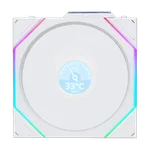 Lian-Li UNI FAN TL Sans fil LCD ARGB PWM + Contrôleur Reverse Blade - Pack 3x120mm - Blanc, miniature 1