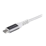 T'nB Câble USB-C vers USB-C - 100W - Tressé - 2m - Blanc, miniature 2