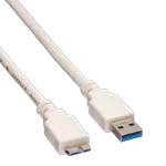 VALUE Câble USB 3.2 Gen1 - Micro USB 3 - 0.8m, miniature 2
