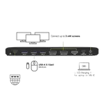 Port Station d'accueil USB-C - 11 ports - 100W - Noir, miniature 3