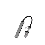 T'nB iClick Hub USB-A/USB-C - 4 ports - Gris, miniature 3
