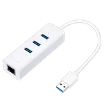 TP-Link USB 3.0 Gigabit Ethernet + hub 3 ports USB 3.0, miniature 1