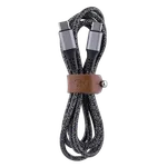 T'nB Câble USB-C vers USB-C - 1,5m nylon RPET - Noir, miniature 4