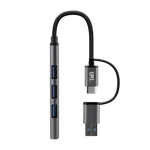 T'nB iClick Hub USB-A/USB-C - 4 ports - Gris, miniature 5