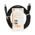 Nedis Câbe USB-A 3.2 mâle/femelle - 3m - Noir, miniature 1