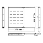 Kimex International Etagère coulissante 19" 1U - Rack & Baie, miniature 2