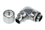 Alphacool Fitting 13/10mm - 90° rotatif - G1/4" - Chrome, miniature 2