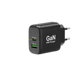 Port Chargeur mural GaN 65W - USB-C/USB-A - Noir, miniature 3