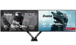Iiyama 27" WOLED QHD 280Hz/USB-C 65W/G-SYNC + 27" QHD 200Hz IPS + Bras double, miniature 1