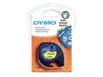 Dymo Ruban LetraTag S0721620 - Noir sur Jaune - 1.2cmx4m, miniature 2